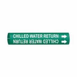 CHILLED WATER RETURN WHITE ON GREEN
