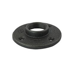 1-1/4 in Black Malleable Floor Flange Gs