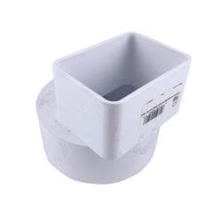 ADS&reg; 0465AA Downspout Adapter, 4 in Snap End