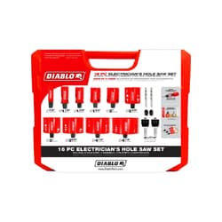 Diablo® DHS16SEL Bi-Metal Hole Saw Set for Electricians (16-Piece)