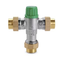 Zurn® Wilkins Aqua-Gard® 1-ZW1070XLC Thermostatic Mixing Valve, 1 in, Female C, 145 psi, 10 gpm Flow, Cast Bronze Body