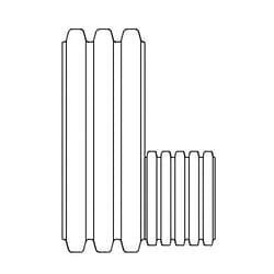 ADS® 1272AN N-12® Dual Wall Fabricated Plain End Reducer, 12 in Plain End x 8 in Plain End