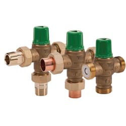 Taco® 5004-H3-G, Series 5000, Lead Free 3-Way Mixing Valve with Gauge, 1 in Nominal