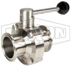 Dixon® B5107E600CC-A-B5107 Series Butterfly Valve with Trigger Handle Clamp End, 6 in Nominal