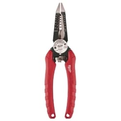Milwaukee® Tool 48-22-3079 6-in-1 1-Handed Spring Loaded Combination Plier With Side Cutter and Wire Stripper, 2 in OAL
