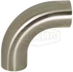 Dixon® B2S-G600P Polished 90� Weld Elbow with Tangent, 6 in Nominal