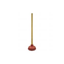 Kissler 57-0100 Plunger: Rubber, 18 in Handle Lg, 5 in Max Dia, For Use With Showers/Tubs/Sinks/Toilets