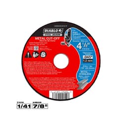 Diablo® DBDS45045101F Steel Demon™ 4-1/2 in diameter, 7/8 in arbor, Type 1 hub, 0.045 in thickness