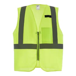 Milwaukee® 48-73-2241 Class 2 High Visibility Yellow Mesh One Pocket Safety Vest - S/M