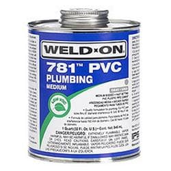 IPS Weld-On® 781 Clear Medium Pvc Cement, 1/4 pt