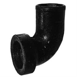 2 x 1-1/2 in No-Hub Tapped 90 Elbow