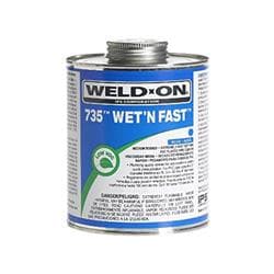 IPS Weld-On® 735 Wet & Fast Pvc Cement , 1 pt