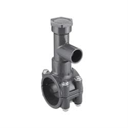 Spears® HT2-419 SCH 80 PVC Pipe Saddle, 4 x 1-1/2 in Nominal