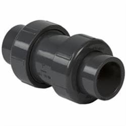 Spears® 4529-015 PVC Ball Check Valve, 1-1/2 in Nominal, 6-1/4 in Inlet to Outlet Length