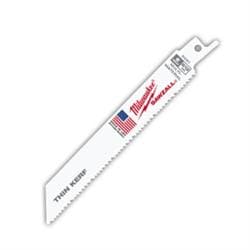 Milwaukee® Tool 48-00-8093 SAWZALL® Thin Kerf Reciprocating Saw Blade, 8 in L x 3/4 in W, 8/12, Bi-Metal Body