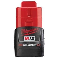 Milwaukee® Tool 48-11-2420 M12™ REDLITHIUM™ CP2.0 Battery, 2 Ah Lithium-Ion Battery, 12 VDC Charge