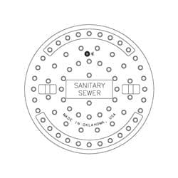 EJ 2100A2 SOLID COVER SANITARY SEWER