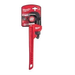 Milwaukee® Tool 48-22-7112 OVERBITE JAW ™ Pipe Wrench, 12 in OAL, Hook Jaw, Steel Handle