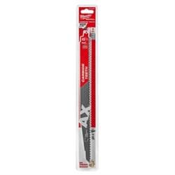 Milwaukee® Tool 48-00-5227 12 in 5 TPI AX™ with Carbide Teeth SAWZALL® Blade for Wood with Nails (1 Pack), 5, Carbide Body