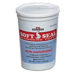IPS Weld-On® 80103 Soft Seal Plumber Putty, 3 lb Tub