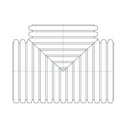 ADS® 3651AN Dual Wall Fabricated Soiltight Single Manifold Tee, 36 in Plain End