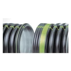 ADS® 10650020SPDW N-12® Corrugated Solid Integral Bell End Spin Welded Watertight Drainage Pipe, 10 in Dia x 20 ft L