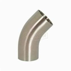 Dixon® B2KS-R150P Polished 45� Weld Elbow with Tangent, 1-1/2 in