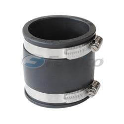 Fernco® 1056-250 Standard Stock Coupling, 2-1/2 in Nominal, Cast Iron/Copper/Lead/Plastic/Steel x Cast Iron/Copper/Lead/Plastic/Steel