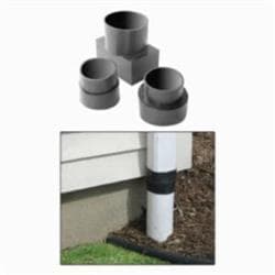 Fernco® DSC-534 Rectangular Pipe Downspout Connector, 4 in Nominal Size