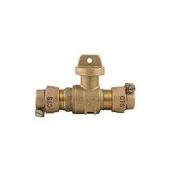 Ford B44-344-NL Ball Valve Curb Stop, 3/4 in Nominal