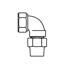 Ford L21-33-NL 90 deg Elbow, 3/4 in End