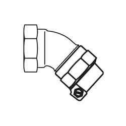 Ford LA04-44-NL Eighth Bend Coupling, 1 in Nominal