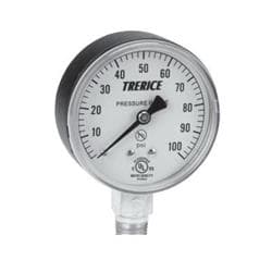 Trerice 800B2502LA160 800B Dry Utility Pressure Gauge, 0 to 160 psi Pressure, 1/4 in MNPT Connection, 2-1/2 in Dia Dial, 1.6 % Accuracy