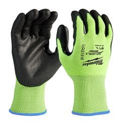 Milwaukee® Tool 48-73-8922 High Visibility Cut-Resistant Gloves, L, Dipped/Finger Tip Style