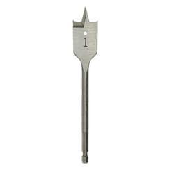 Milwaukee® Tool 48-27-1251 Heavy Duty Flat Boring Bit, 1-1/4 in Dia, 6-3/8 in OAL, Flat Flute