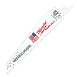 Milwaukee® Tool 48-00-5701 SAWZALL® The Wrecker™ Demolition General Purpose Tapered Back Reciprocating Saw Blade, 6 in L x 1 in W, 8 TPI, Bi-Metal Body