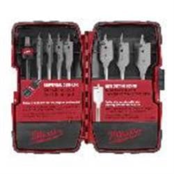 Milwaukee® Tool 49-22-0175 QUIK-LOK™ Universal Flat Boring Bit Set, 8 Pieces