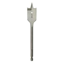 Milwaukee® Tool 48-27-1001 Heavy Duty Flat Boring Bit, 1 in Dia, 6-3/16 in OAL, Flat Flute