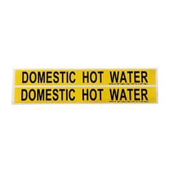 DOMESTIC HOT WATER BLACK ON YELLOW