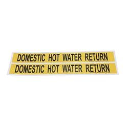 DOMESTIC HOT WATER RETURN BLACK ON