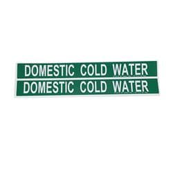 DOM COLD WATER WHITE ON GREEN STYLE