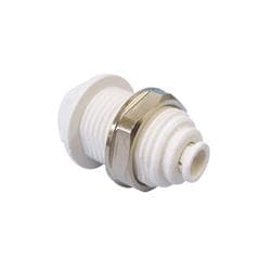 John Guest® Pp121208W Bulkhead Union, 3/8 x 1/4 in