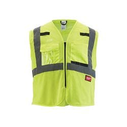Milwaukee® Tool 48-73-5112 Non-Breakaway Mesh Safety Vest, L/XL, Hi-Viz Yellow