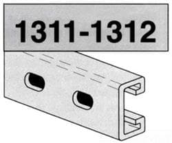1-5/8 in x 13/16 in x 20 ft Galvanized Slotted Strut 14 Ga
