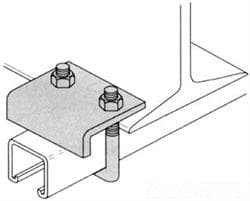 15/8 GALV WINDOW BEAM CLAMP FOR