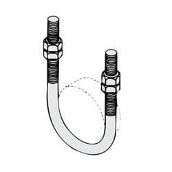 3 U BOLT W NUT PHD 90