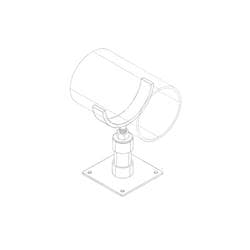 Standon S9208 Adjustable Saddle Pipe Support, 8 in