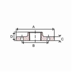 5 in 125Lb Threaded Black Floor Flange
