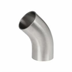 1-1/2 in Sanitary 316 SS 45 Elbow Weld End