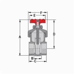 Spears® 2022-012 PVC Gate Valve, 1-1/4 in Nominal